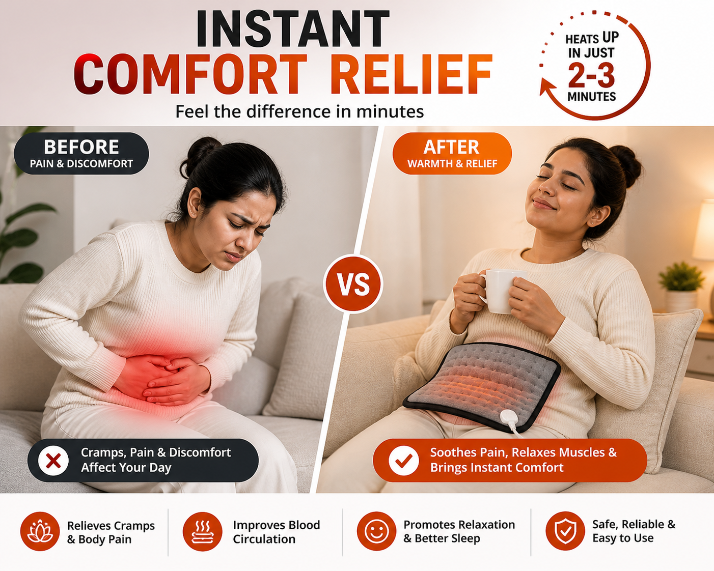 WarmRelief™ Electric Heating Pad